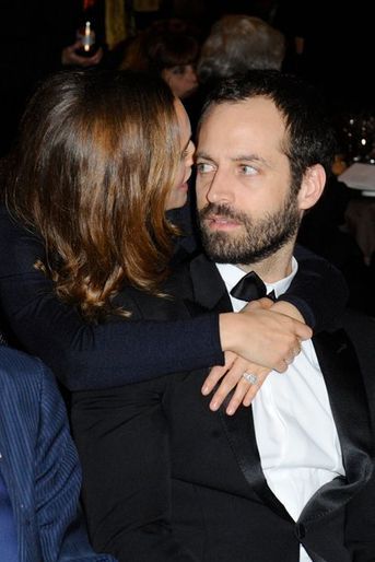 Natalie Portman et Benjamin Millepied à Paris le 12 janvier 2014