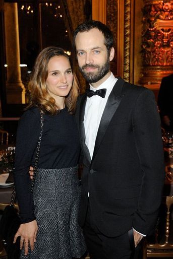 Natalie Portman et Benjamin Millepied à Paris le 12 janvier 2014