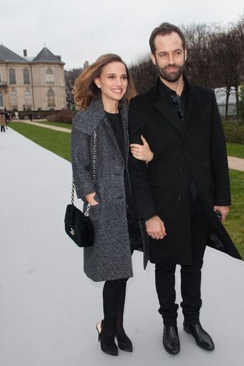 Natalie Portman et Benjamin Millepied à Paris le 26 janvier 2015