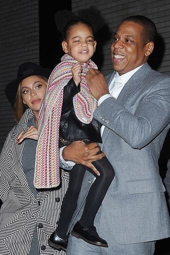 Beyoncé, Blue Ivy et Jay Z à New York le 7 décembre 2014