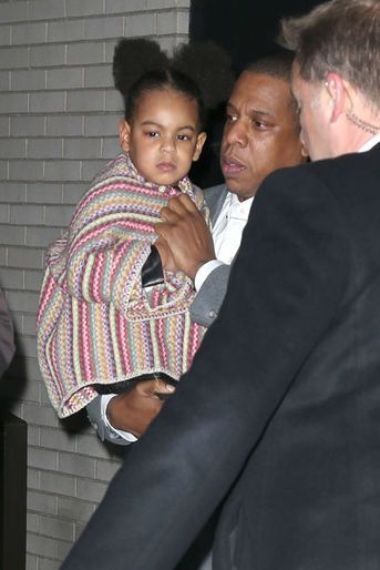 Blue Ivy et Jay Z à New York le 7 décembre 2014