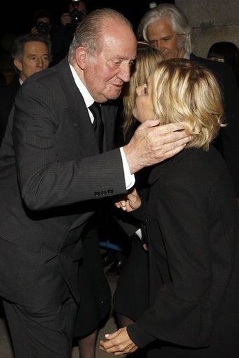 L’ex-roi d’Espagne Juan Carlos et Eugenia, fille de Cayetana, à Madrid, le 15 décembre 2014