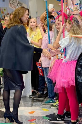 La princesse Mary de Danemark lors de la finale scandinave de la FIRST LEGO League à Brondby, le 29 novembre 2014