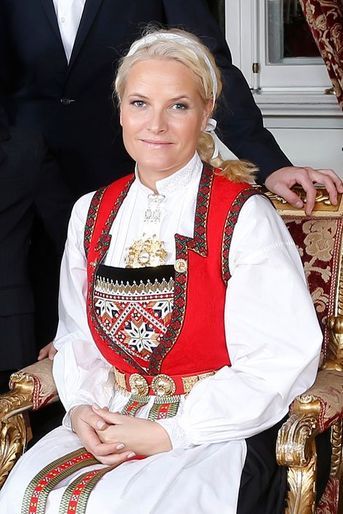La princesse Mette-Marit au Palais royal d’Oslo, le 17 décembre 2014