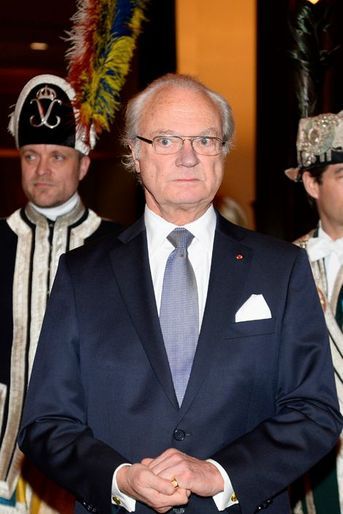 Le roi Carl XVI Gustaf de Suède au dîner du Palais de Chaillot à Paris, le 3 décembre 2014