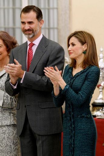 Le roi Felipe VI d’Espagne et la reine Letizia d’Espagne à Madrid, le 4 décembre 2014