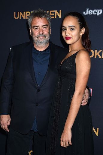 Luc Besson et sa fille Thalia à Los Angeles le 15 décembre 2014