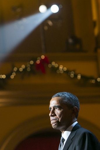 La famille Obama souriante pour Noël - A Washington