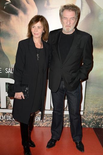 Eddy Mitchell et son épouse, Muriel Bailleul, à Paris le 25 novembre 2014