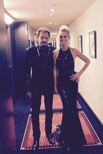 Johnny Hallyday et Laeticia au Bal de la Soie d’Hermès à Paris, le 27 novembre 2014