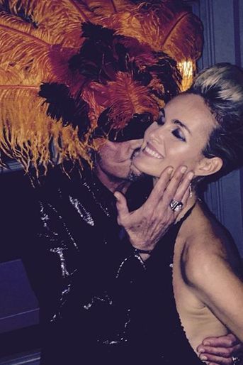 Johnny Hallyday et Laeticia au Bal de la Soie d’Hermès à Paris, le 27 novembre 2014