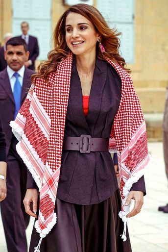 La reine Rania de Jordanie à Salt, le 4 novembre 2014