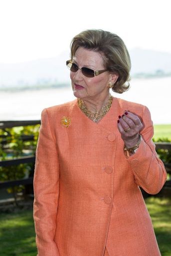 La reine Sonja de Norvège à Bagan, le 3 décembre 2014