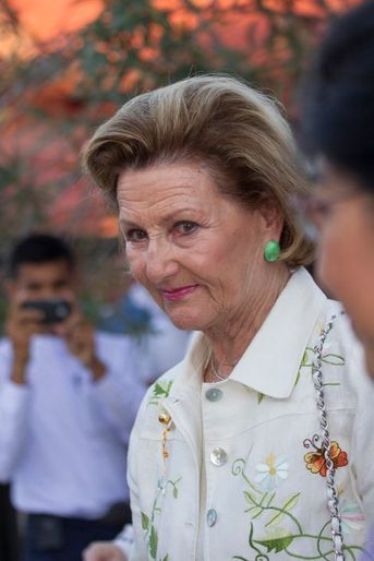 La reine Sonja de Norvège à Mandalay, le 3 décembre 2014