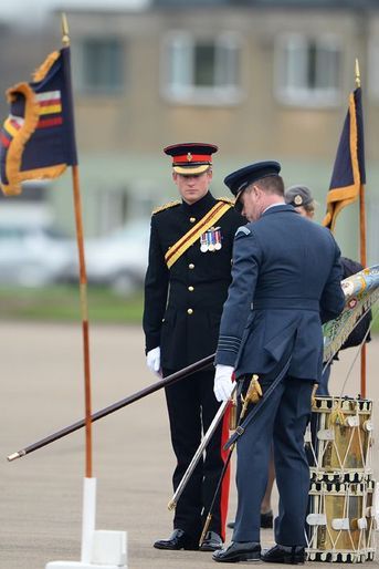 Le prince Harry sur la base RAF Honington à Bury St Edmunds, le 12 novembre 2014