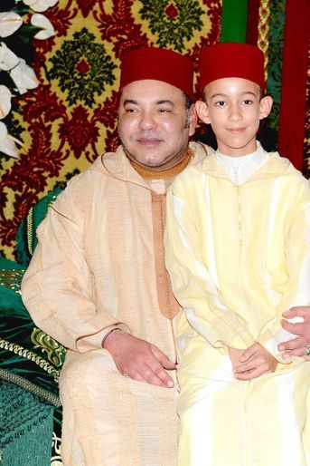 Le roi du Maroc et son fils Moulay Hassan