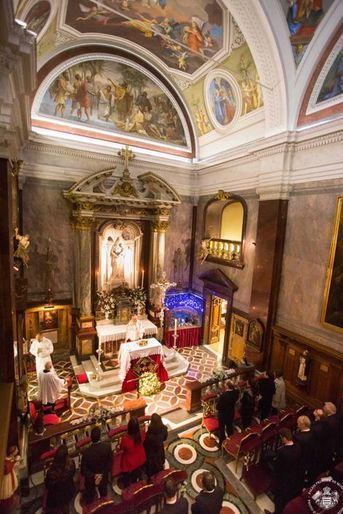Messe d’action de grâce pour la naissance de la princesse Gabriella et du prince Jacques à Monaco, le 12 décembre 2014