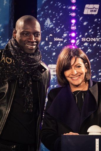 Omar Sy et Anne Hidalgo à Paris le 20 novembre 2014