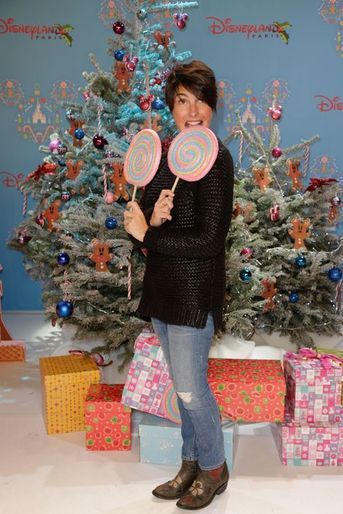Alessandra Sublet au lancement des festivités de Noël à Disneyland Paris, le 16 novembre 2014