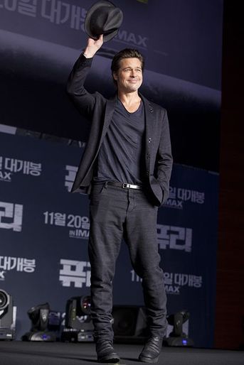 Brad Pitt à Séoul le 13 novembre 2014