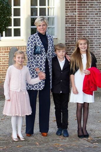 La princesse Laurentien et ses enfants à Apeldoorn, le 9 novembre 2014