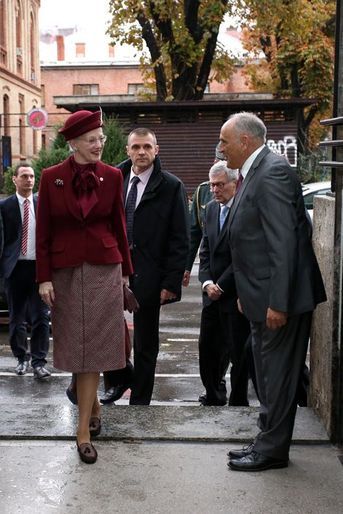La reine Margrethe II de Danemark visite le musée d’ethnographie de Zabreb, le 22 octobre 2014