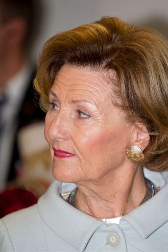 La reine Sonja de Norvège à Oslo le 14 octobre 2014
