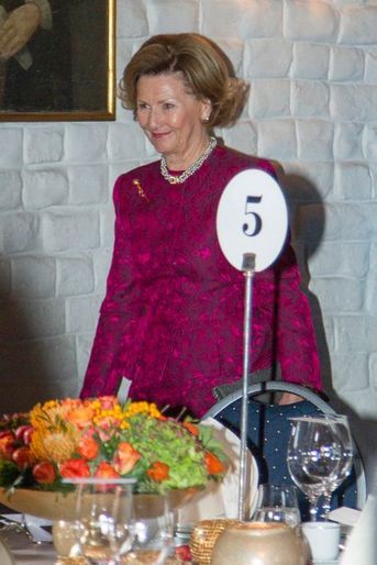 La reine Sonja de Norvège au château d&#039;Akershus à Oslo le 14 octobre 2014