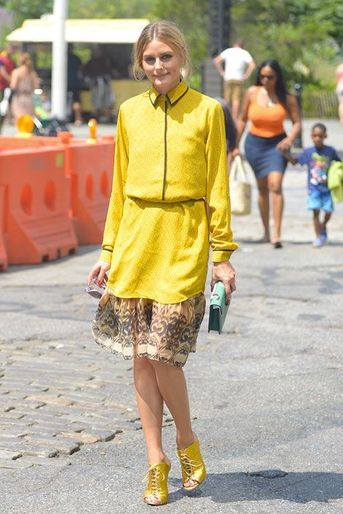 La styliste Olivia Palermo à Brooklyn, le 23 août 2014