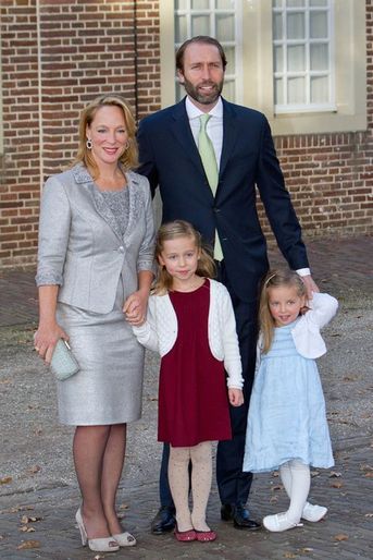 Le princesse Margarita de Bourbon-Parme, cousine de Floris, avec son mari et leurs enfants à Apeldoorn le 9 novembre 2014