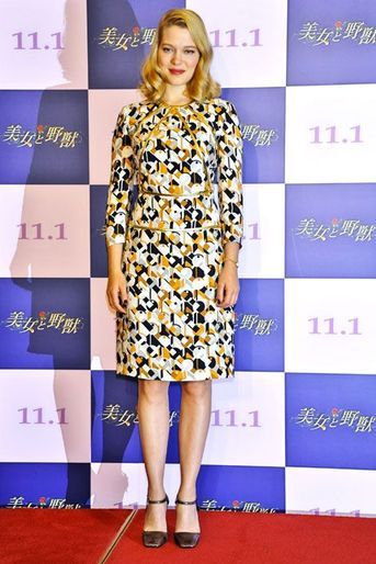 Léa Seydoux présente le film "La Belle et la bête", au Japon, le 4 septembre 2014