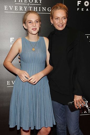 Uma Thurman et sa fille Maya à l'avant-première du film "The Theory of Everything", à New York le 21 octobre 2014