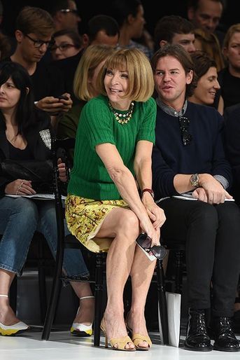 Anna Wintour au défilé Christian Dior, le 26 septembre 2014, à Paris