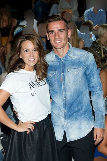 Antoine Griezmann et sa compagne Erika Choperena lors de la Fashion Week de Madrid, le 14 septembre 2014