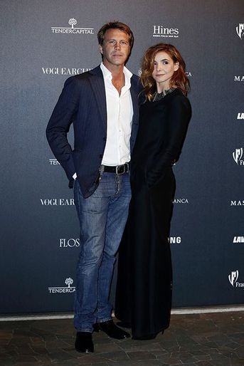 Clotilde Courau et Emmanuel-Philibert de Savoie au 50ème anniversaire de Vogue Italie, le 21 septembre 2014