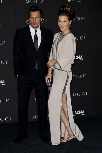 L'actrice britannique Kate Beckinsale et son mari Len Wiseman à la soirée du musée d'art moderne de Los Angeles, le 1er novembre 2014
