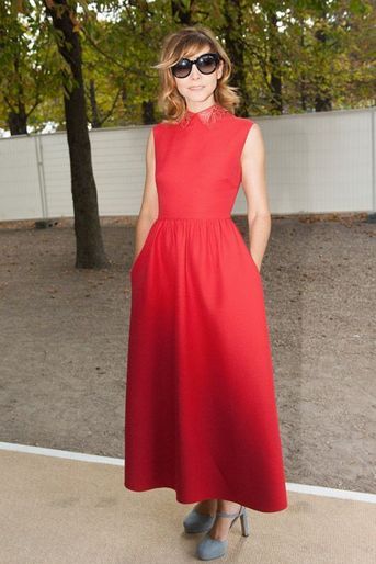 L&#039;actrice franaçaise Clotilde Courau au défilé Valentino le 30 septembre 2014 à Paris