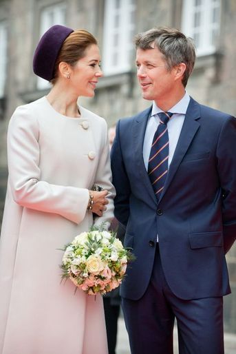 La princesse Mary et le prince Frederik de Danemark au Parlement à Copenhague, le 7 octobre 2014