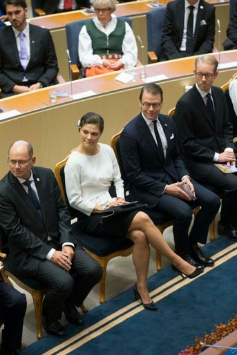 La princesse Victoria et le prince Daniel à la rentrée du Parlement de Suède, le 30 septembre 2014