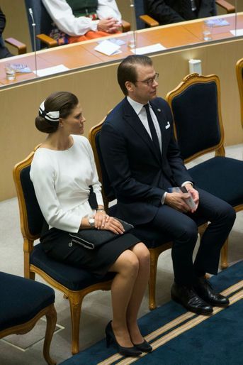 La princesse Victoria et le prince Daniel à la rentrée du Parlement de Suède, le 30 septembre 2014