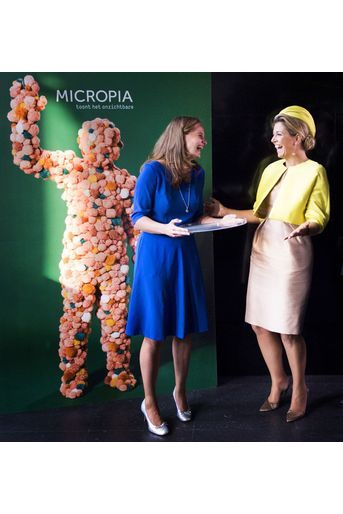 La reine Maxima des Pays-Bas inaugure Micropia à Amsterdam, le 30 septembre 2014