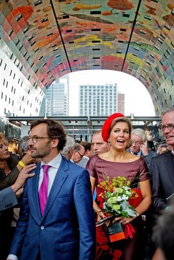 La reine Maxima inaugure le marché couvert à Rotterdam, le 1er octobre 2014