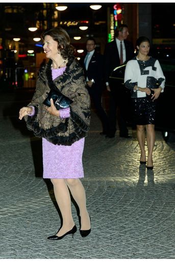 La reine Silvia, la princesse Victoria et le prince Daniel à la soirée de gala pour la rentrée du Parlement de Suède, le 30 septembre 2014