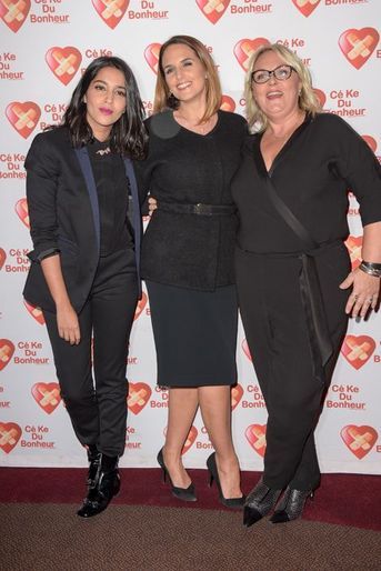 Leïla Bekhti, Hélène Sy et Valérie Damidot à Paris le 14 octobre 2014