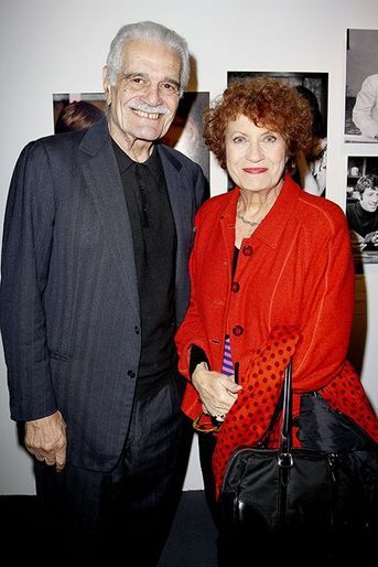 Omar Sharif et Andréa Ferréol au vernissage de l&#039;exposition François Truffaut, à la Cinémathèque Française, le 6 octobre 2014 à Paris
