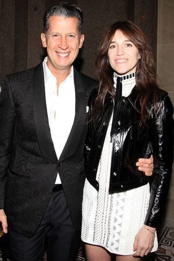 Stefano Tonchi et Charlotte Gainsbourg à New York le 4 novembre 2014