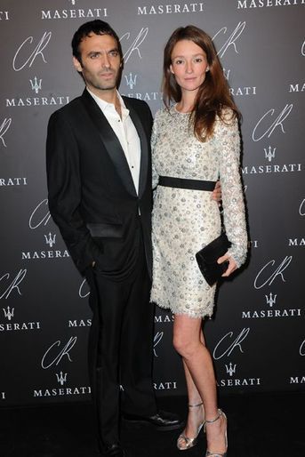 Stephan Gan et Audrey Marnay à la soirée CR Fashion Book organisée à Paris le mardi 30 septembre 2014