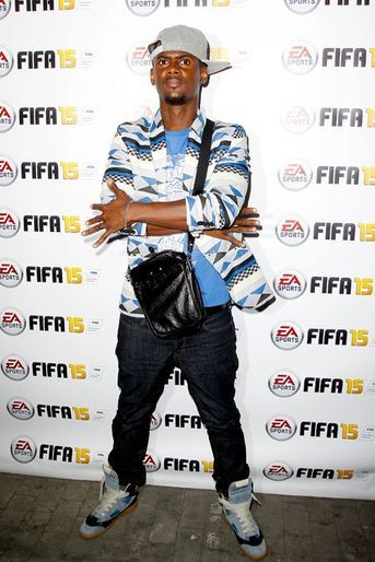 Black M. au lancement du jeu vidéo FIFA 15 à Paris, le 22 septembre 2014.