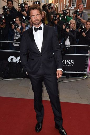 Gérard Butler à la 17e cérémonie des GQ Awards 2014. 