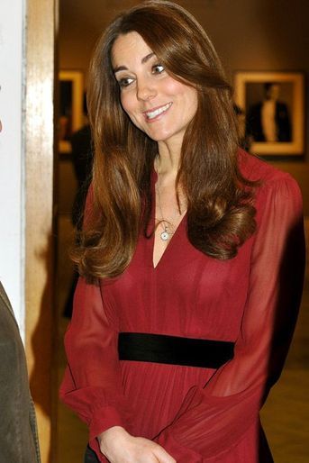 Kate Middleton lors de sa visite à la National Portrait Gallery de Londres, le 11 janvier 2013